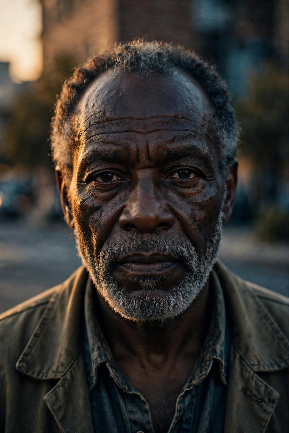 A man with presence, golden-hour grit